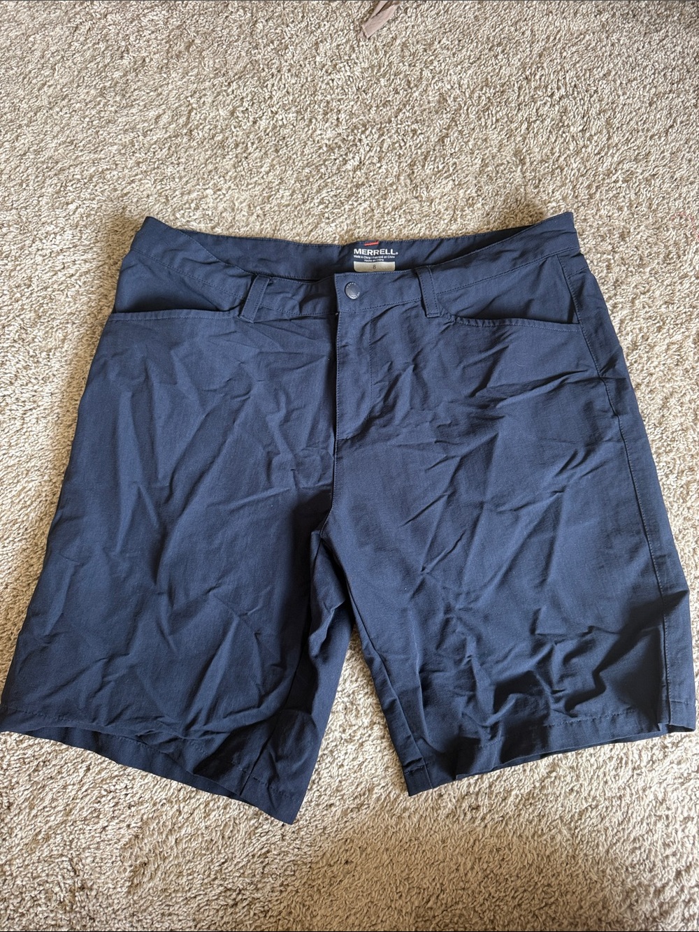 Merrell Women’s Dark Blue Outdoor Hiking Hybrid Shorts 8